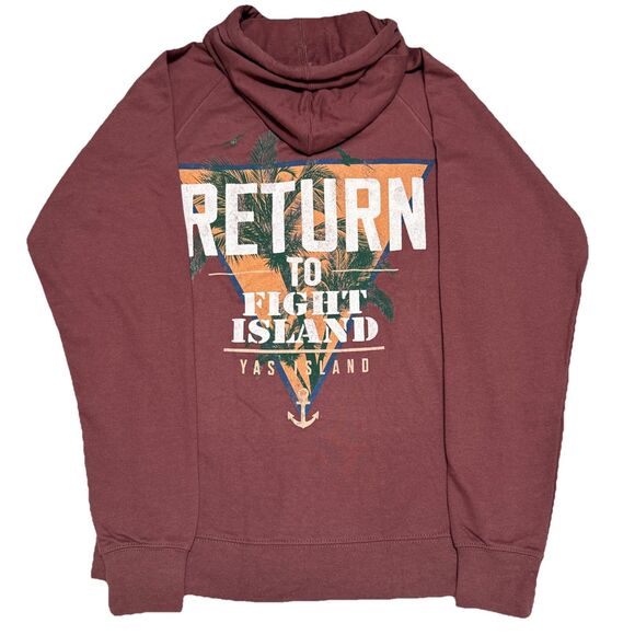 UFC Small Fight Island Zip Hoodie Sweatshirt Port/Purple/Plum Yaz Island NWT - Picture 3 of 7